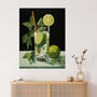 Virgin Mojito Cocktail Green Kitchen Wall Art Print, thumbnail 1 of 5