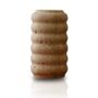 Wavy Travertine Vase – Carved Beige Stone, thumbnail 2 of 2