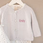 Baby Girl Cardigan, Babygrow And Hat Gift Set, thumbnail 2 of 9