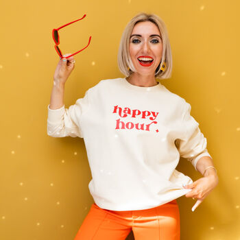 Personalised 'Happy Hour' Sweatshirt, 5 of 12