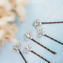 Set Of Five Diamante And Pearl Fan Bobby Pins, thumbnail 4 of 4