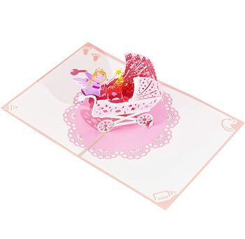 Pop Up 3D Newborn Baby Girl Card, 2 of 3