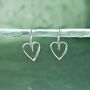 Lace Rose Gold Plated Silver Heart Earrings, thumbnail 12 of 12