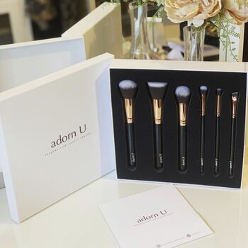 Christmas Gift Of Ladies Personalised Makeup Brushes In An Elegant Box, 7 of 9