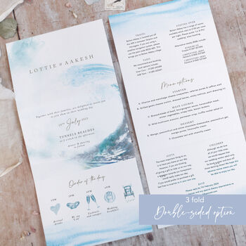 Ocean Road Concertina Wedding Invitations, 4 of 7