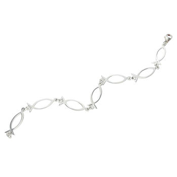 Silver Ladies Elegant Handmade Ichthus Bracelet, 4 of 12