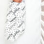 Personalised Polka Dot Baby Organic Swaddle Blanket, thumbnail 3 of 9