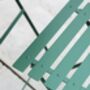 Large Bistro Set In Soft Or Forest Green, thumbnail 3 of 5