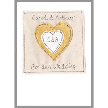 Personalised 50th Golden Wedding Anniversary Card, 10 of 12