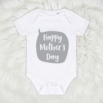 Happy Mothers Day Speech Bubble Baby Grow, 5 of 7