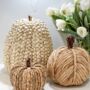 Plait Straw Pumpkin With Wooden Stalk, thumbnail 8 of 8