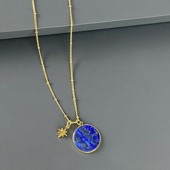 Lapis Lazuli Disc Necklace, 2 of 5