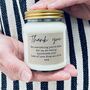 Personalised 'Thank You Message' Soy Scented Candle, thumbnail 2 of 2