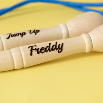 Personalised Blue Skipping Rope, 2 of 4