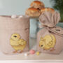 Embroidered Little Chick Fabric Pot/Gift Bag, thumbnail 2 of 4