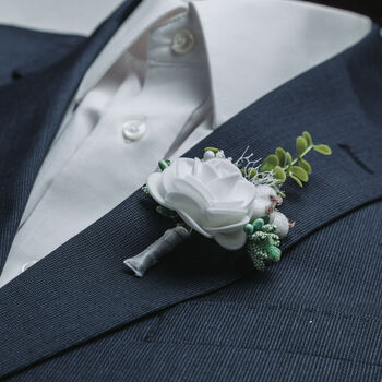 Buttonhole Corsage In Lime, 2 of 7