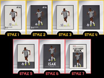 Alexander Isak Newcastle Football Poster, 2 of 6