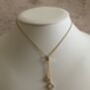 Clover 18 K Gold Plated Pendant Necklace White, thumbnail 1 of 5