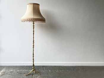 1960’s Vintage Floor Lamp With Brass Pole, 3 of 8