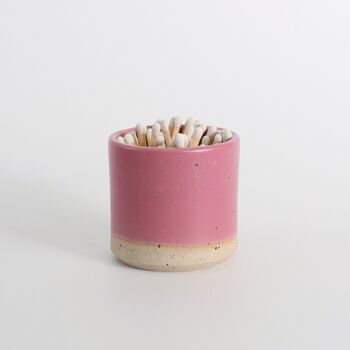 Limited Edition Fuchsia Match Striker Pot With Matches, 5 of 6
