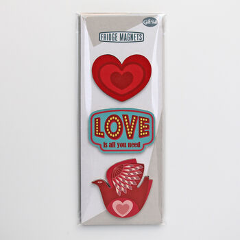 Love Themed Gift Set Of Three Fridge Magnets, 4 of 6