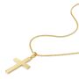 Personalised Men's Large Plain Cross Pendant With Curb Chain, thumbnail 5 of 6