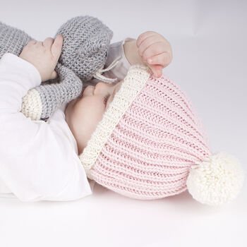 Pompom Hat Baby Knitting Kit, 2 of 9