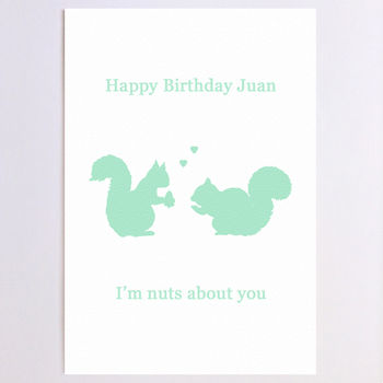 Personalised Squirrel Birthday Card, 5 of 7