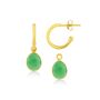 Manhattan Gold Plated And Chrysoprase Gemstone Earrings, thumbnail 3 of 4