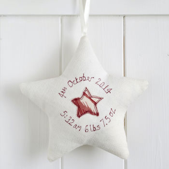 Personalised Embroidered Fabric Star Gift, 4 of 12