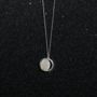 Crescent Lune Disc Pendant Necklace, thumbnail 2 of 8