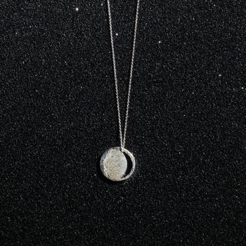 Crescent Lune Disc Pendant Necklace, 2 of 8