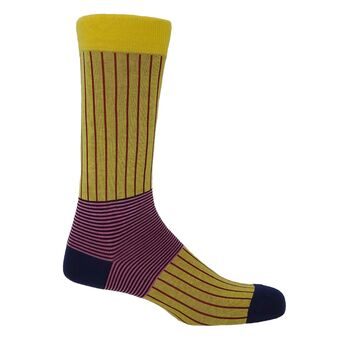Customised Yellow Luxury Men's Socks Three Pair Gift, 4 of 9