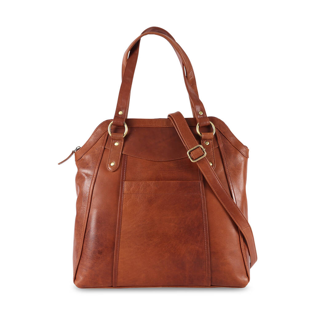 large leather tote bag by the leather store | notonthehighstreet.com