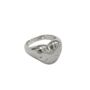 Love Heart Chunky Signet Ring Sterling Silver, thumbnail 3 of 12
