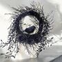 Spooky Raven Black Twig Halloween Wreath, thumbnail 2 of 7