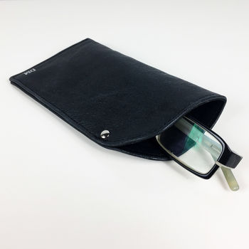 Personalised Black Leather Glasses Case, 2 of 4