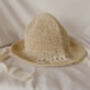 Girls Personalised Woven Straw Sun Hat, thumbnail 1 of 5