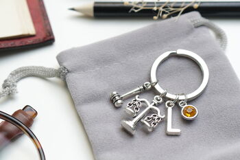 Scales Of Justice Keyring, Personalised Gift, 8 of 10