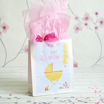 Personalised Baby Gift Bag, Baby Girl Baby Boy Gift Bag, 3 of 10