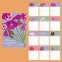 2026 A4 Wall Calendar Flower Illustrations, thumbnail 6 of 6
