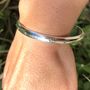 Personalised Hearts Or Stars Heavy Silver Bangle, thumbnail 4 of 6