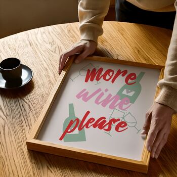 Wine Art Print Poster Wine Lover Gift, 3 of 6