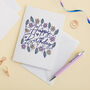 Floral Colourful Happy Birthday Card, thumbnail 1 of 2