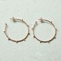 Sterling Silver Large Bobble Hoop Earrings, thumbnail 8 of 9