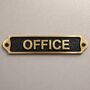 Custom Solid Brass Office Plaque With Black Finish, thumbnail 7 of 7