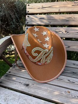 Personalised Brown Cowboy Hat, 3 of 5