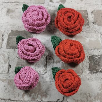 Hand Crocheted Flower Pet Collar Charm, 3 of 6