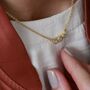 18ct Gold Vermeil Plated Gemstone Necklace, thumbnail 1 of 6