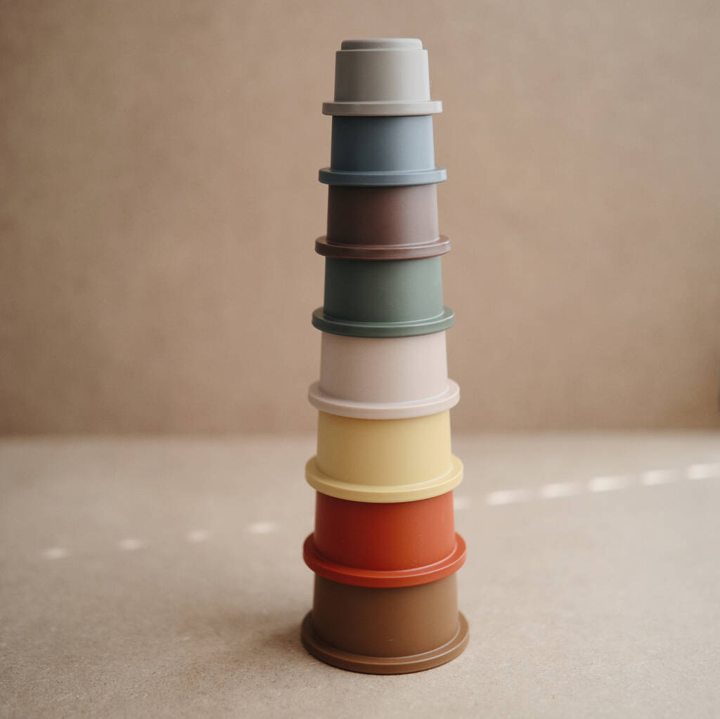 Eco Friendly Stacking Cups / Bath Toys Woodland, 1 of 4